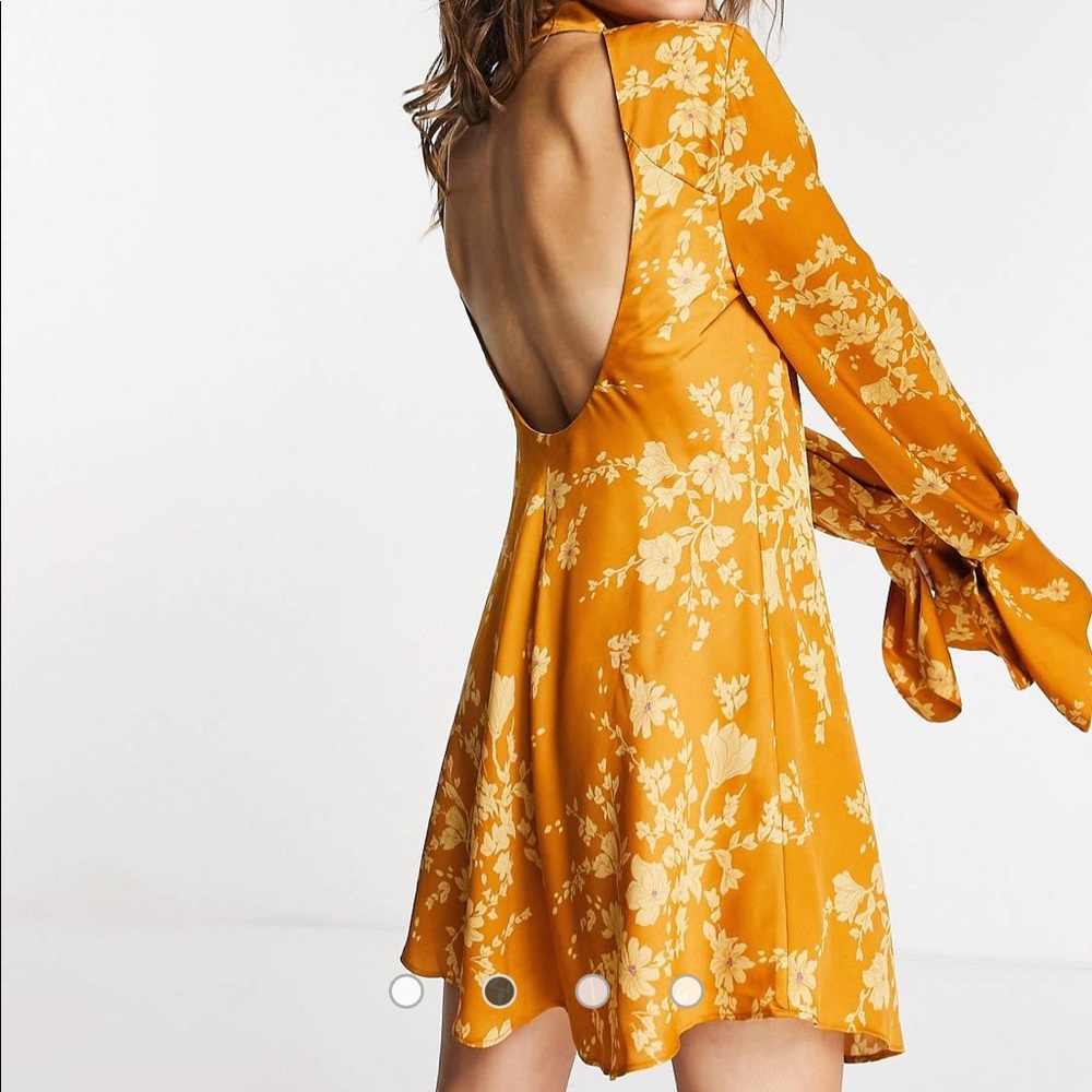 Free People Aries Mini Dress in Golden Combo, NWT!